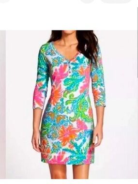 lilly pulitzer joella silk dress Lilly Pulitzer Joella Metallic Silk Chiffon Dress - Bermuda Blue